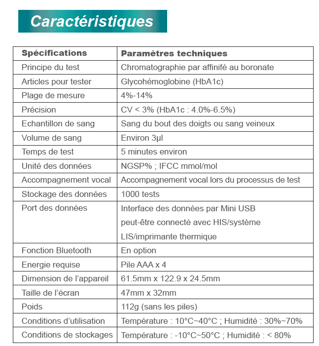 Système d'analyse de l'hémoglobine glyquée HbA1c miniature 4