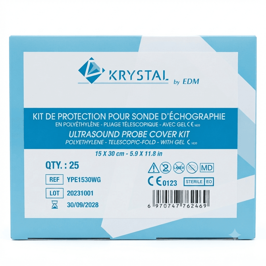 Protection de sonde d'échographie stérile sans latex Krystal Cover miniature 2