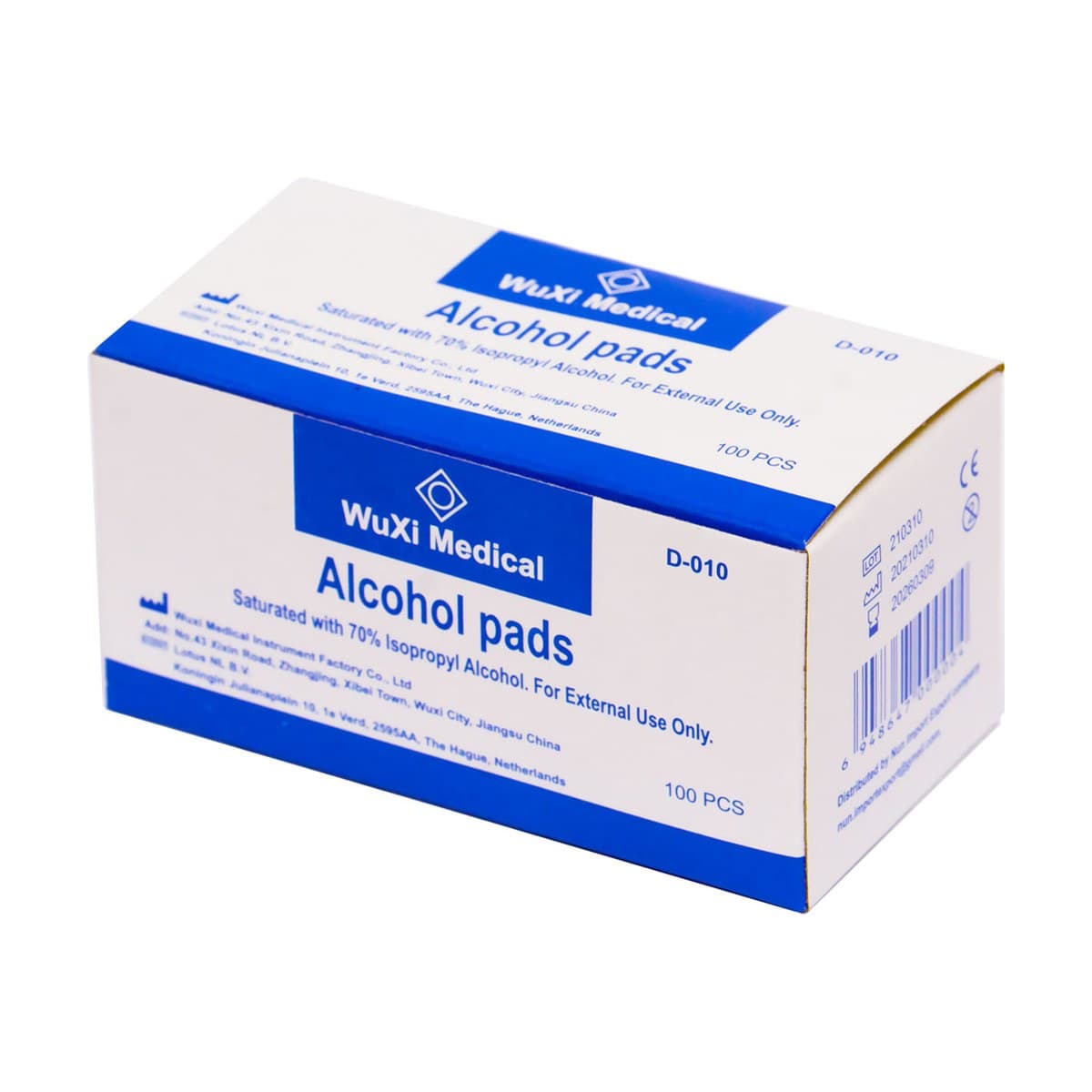 Tampons alcoolisés Wuxi Medical – boîte de 100