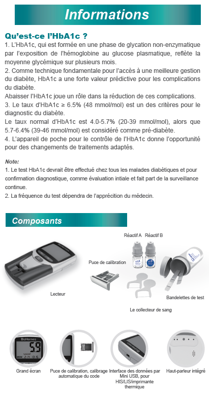 Capture Système d'analyse de l'hémoglobine glyquée HbA1c