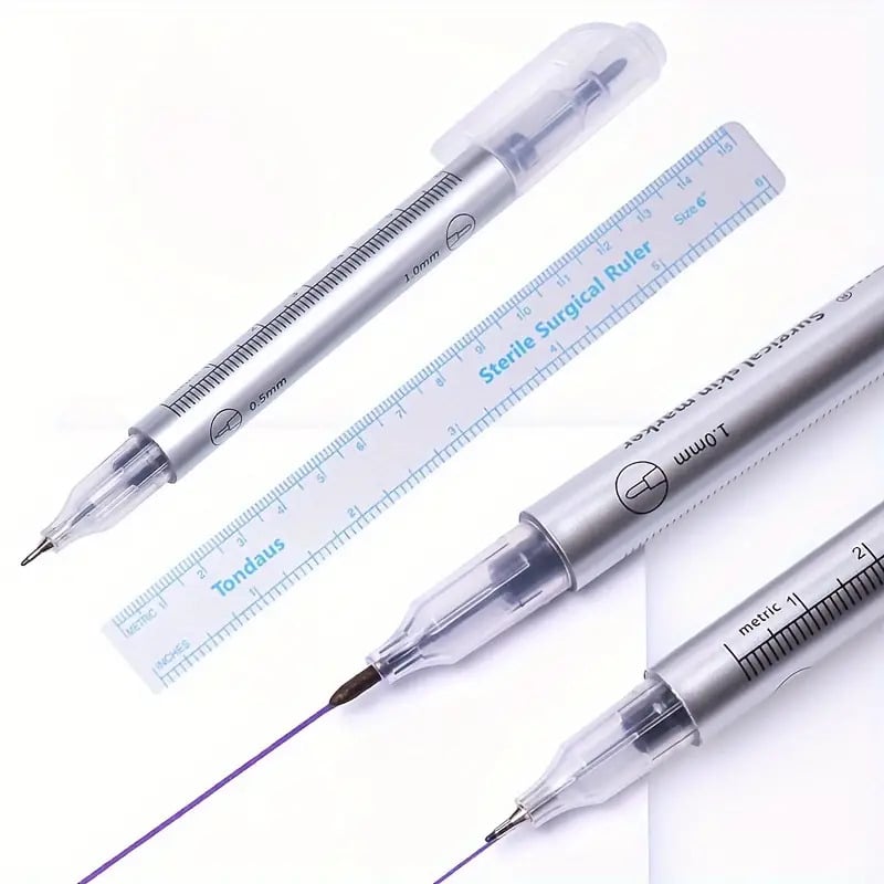 Marqueur Chirurgical Double Embout avec Règle Incluse / KDIM